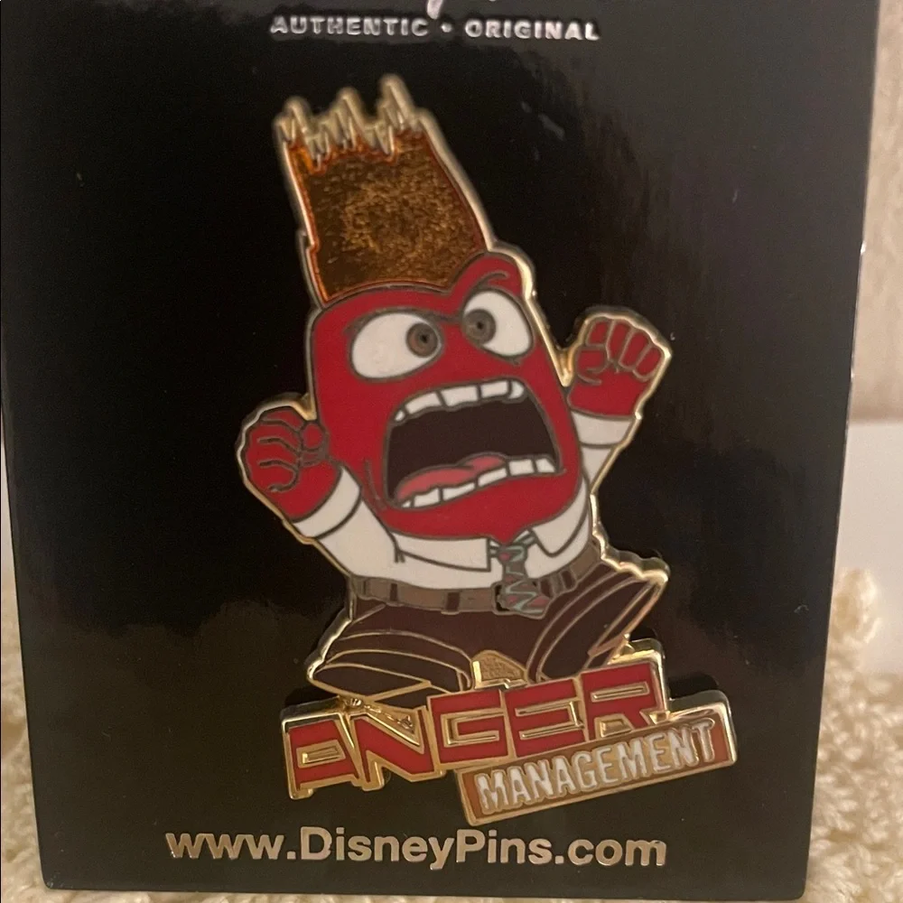 Disney Inside Out Anger Pin - Red and Gold - Picture 5 of 5